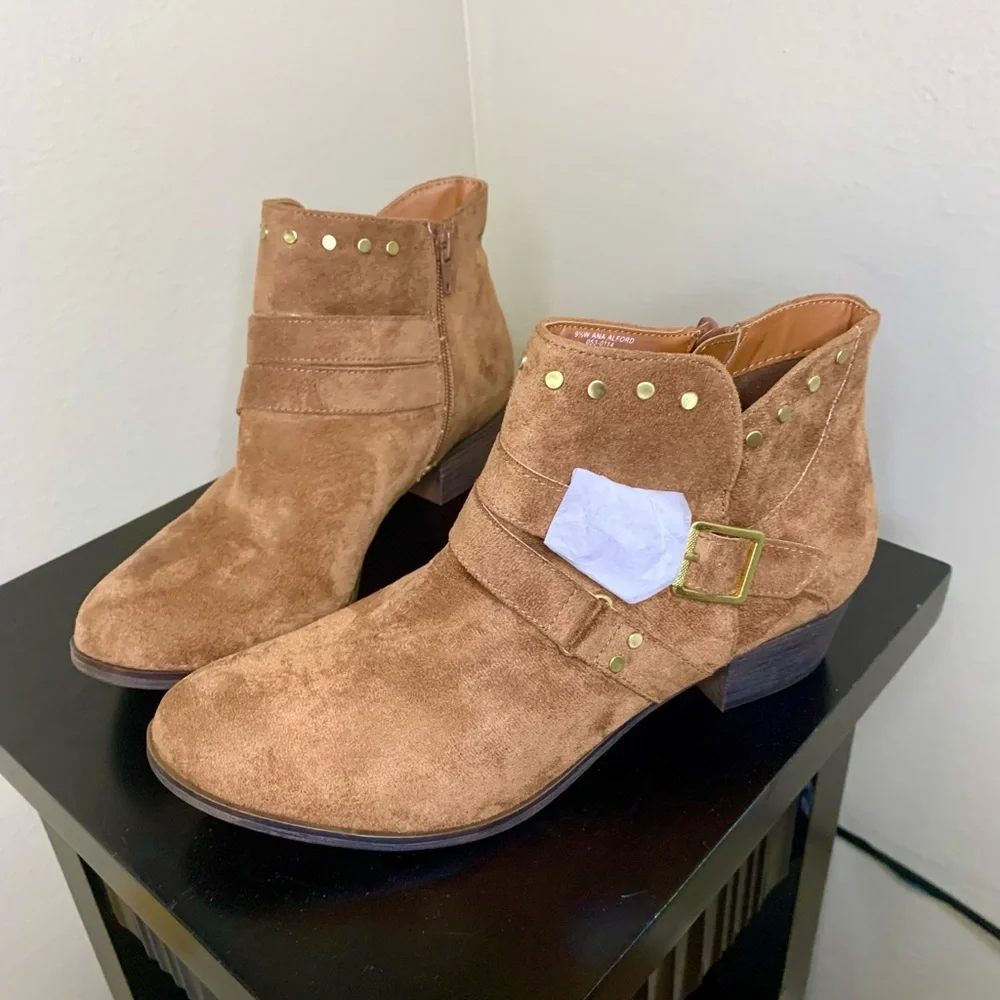 a.n.a Cognac Alford Ankle Boot size 9.5W - Picture 1 of 9